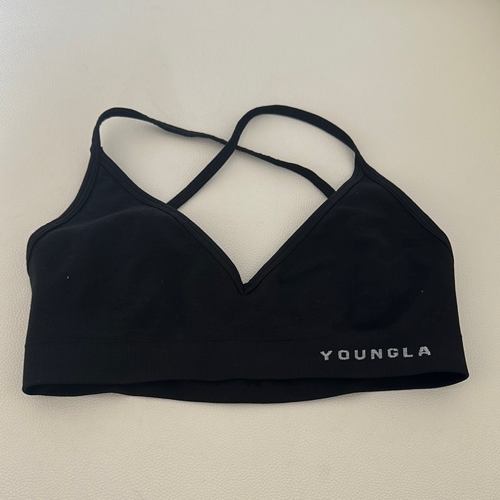 YoungLA Black Women's Sports Bra